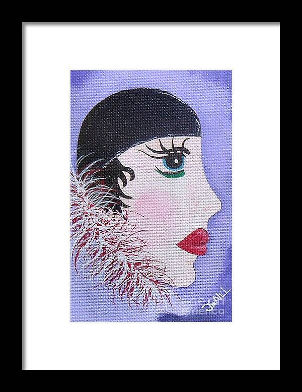 Female Framed Print featuring the painting Vanity by JoNeL Art