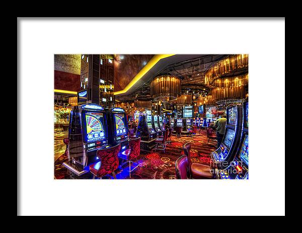 Art Framed Print featuring the photograph Vegas Slot Machines by Yhun Suarez