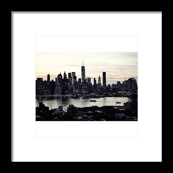 Ig_captures_city Framed Print featuring the photograph vehement Silhouettes Of Manhattan - by Natasha Marco