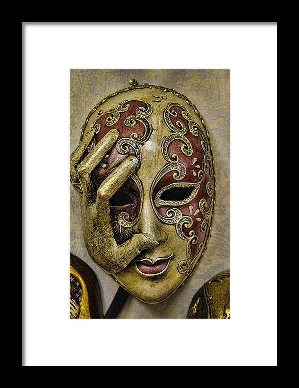 Venetian Framed Print featuring the photograph Venetian Carnaval Mask by David Smith