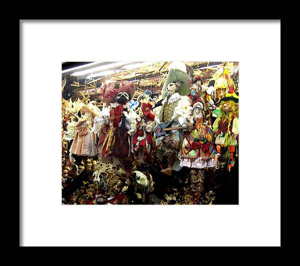 Street Framed Print featuring the photograph Venetian Marrionettes by Teresa Ruiz
