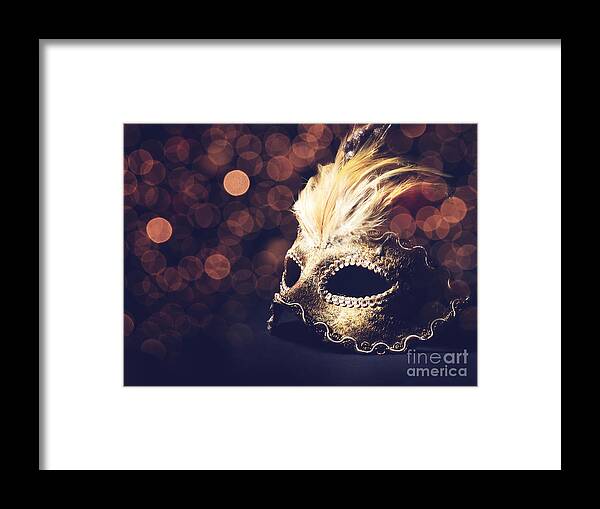 Mask Framed Print featuring the photograph Venetian Mask by Jelena Jovanovic