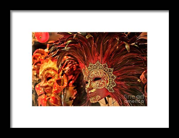 Masks Framed Print featuring the photograph Venetian Masks by Jean Gill