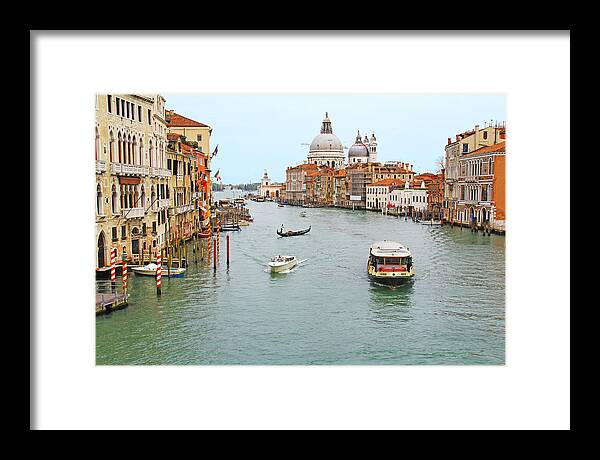 Venice Framed Print featuring the photograph Venice, Italy - Grand Canal by Richard Krebs