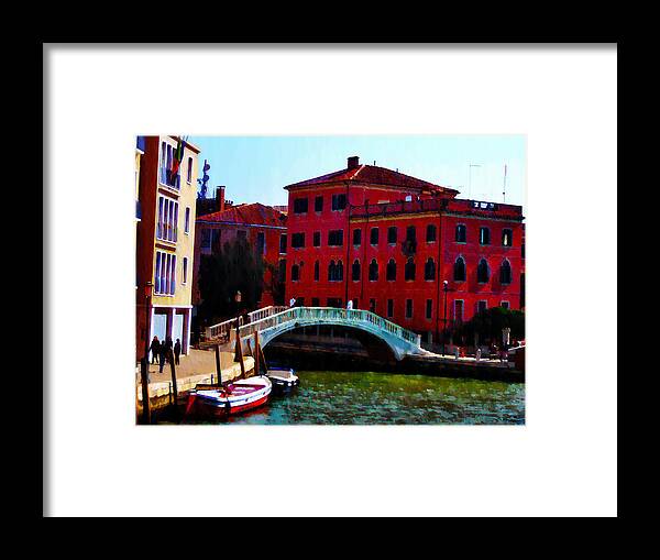 Venice Framed Print featuring the photograph Venice Bow Bridge by Bill Cannon