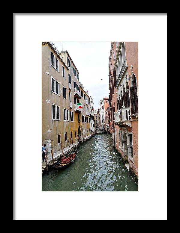 Italy Photographs Framed Print featuring the photograph Venice Canal View by Sue Morris