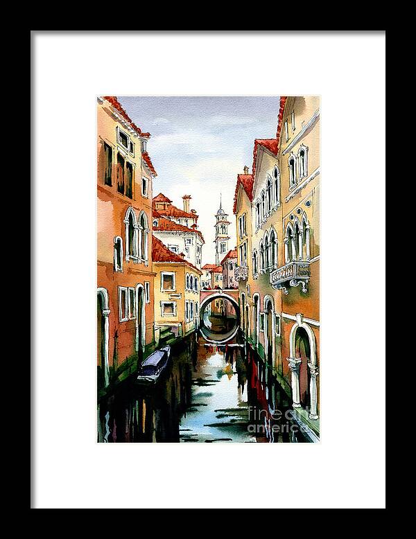 Venice Framed Print featuring the painting Venice in March by Maria Rabinky