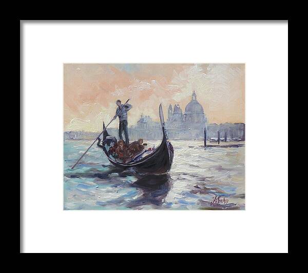 Venice Framed Print featuring the painting Venice-Misty Afternoon by Irek Szelag