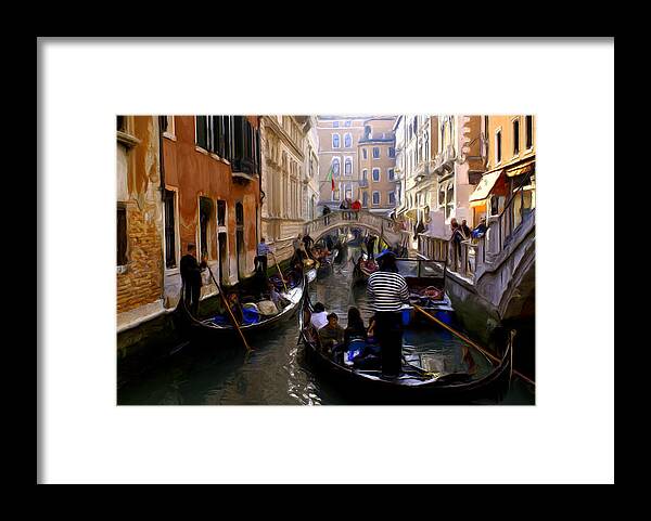 Venice Framed Print featuring the digital art Venice by Ron Harpham