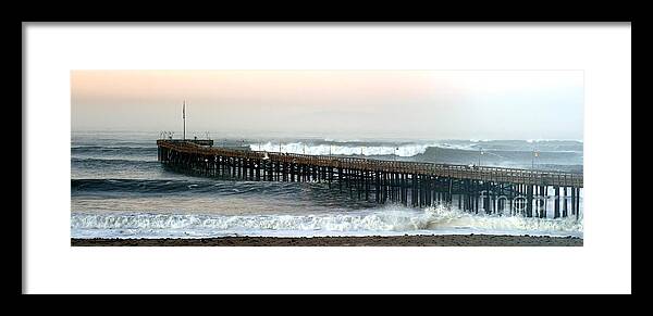 Beach Framed Print featuring the photograph Ventura Storm Pier by Henrik Lehnerer