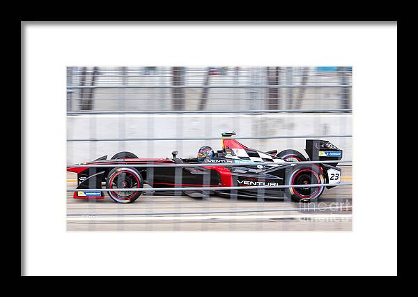 Fia Formula E Framed Print featuring the photograph Venturi Race Team ePrix by Rene Triay FineArt Photos
