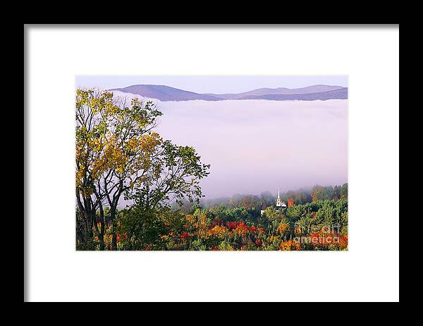 Fall Framed Print featuring the photograph Vermont Autumn Morning by Alan L Graham