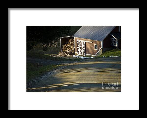 Vermont Framed Print featuring the photograph Vermont Maple Sugar Shack Sunset by Edward Fielding