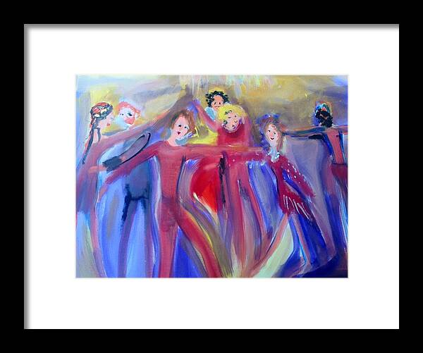 Very Framed Print featuring the painting Very hot dance team by Judith Desrosiers