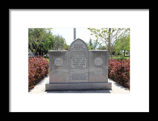 Memorial Framed Print featuring the photograph Veterans Memorial by John Mathews