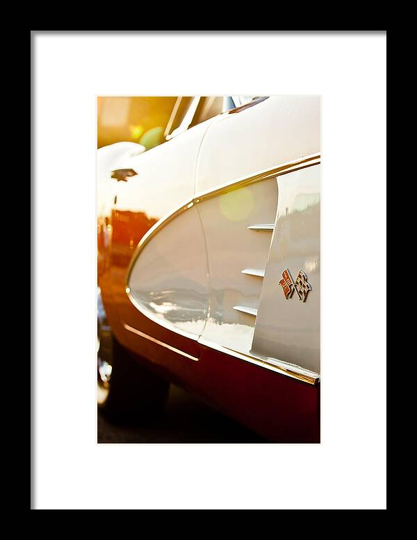Chevy Framed Print featuring the photograph Vette by Melinda Ledsome