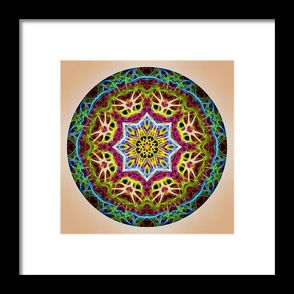 Mandala Framed Print featuring the photograph Vibrant Mandala by Beth Sawickie