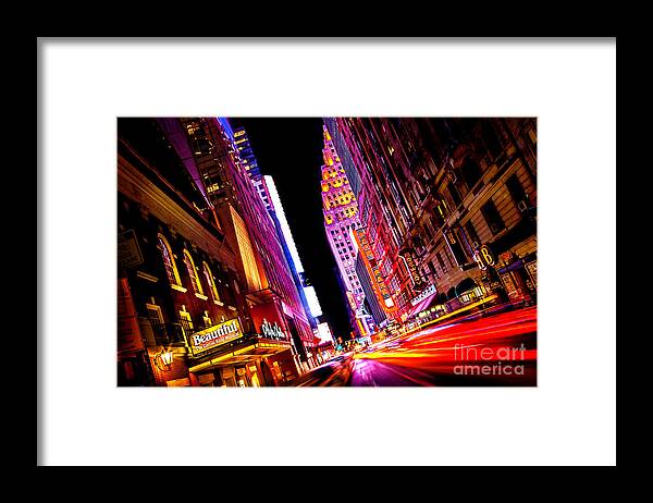 New Framed Print featuring the photograph Vibrant New York City by Az Jackson