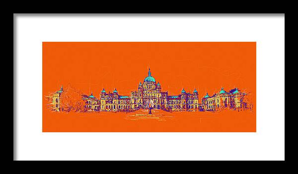 Vancouver Framed Print featuring the painting Victoria Art 006 by Catf