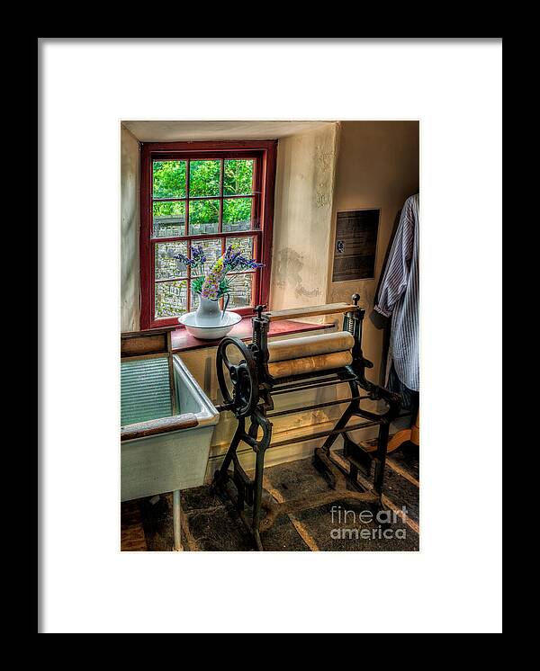 Victorian Wash Room Framed Print featuring the photograph Victorian Wash Room by Adrian Evans