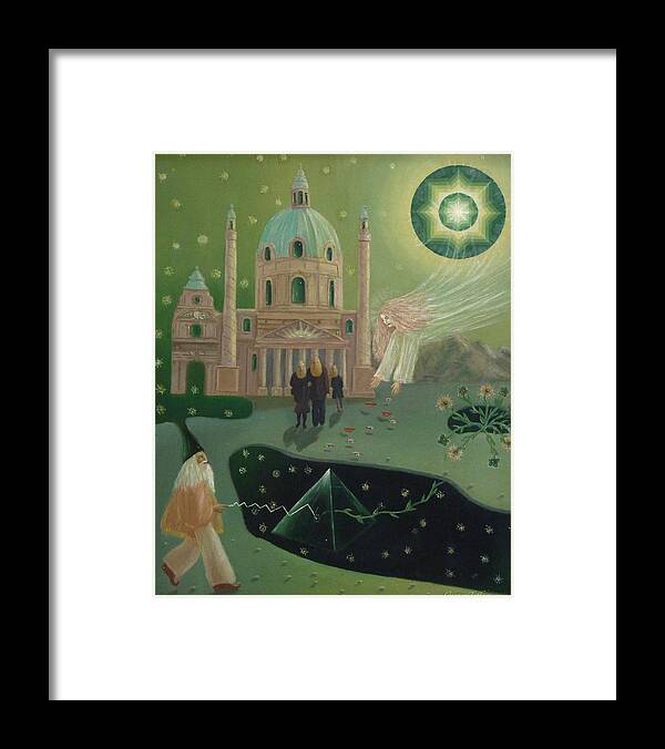 Surrealistic Painting Framed Print featuring the painting Viennese dream by George Tuffy
