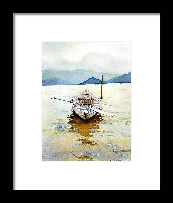 Boat Framed Print featuring the painting Vietnam Boat by Brenda Beck Fisher