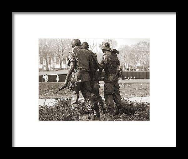 Landmarks Framed Print featuring the photograph Vietnam Veterans Memorial - Washington DC by Mike McGlothlen