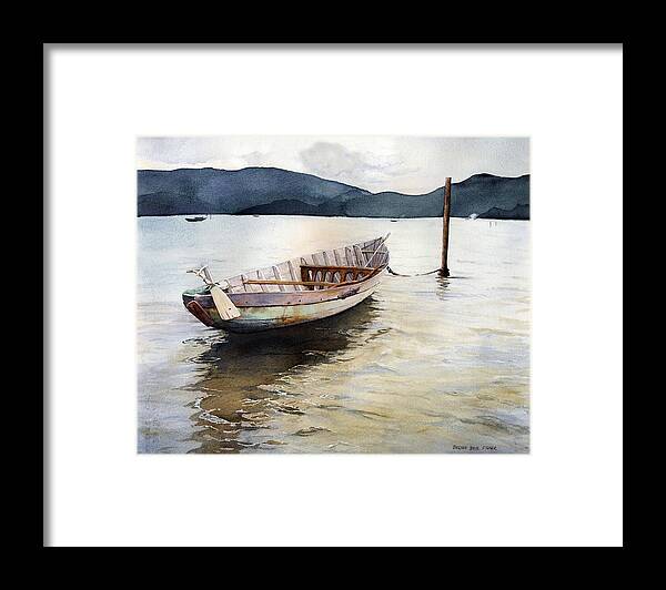 Boat Framed Print featuring the painting Vietnam Waters by Brenda Beck Fisher