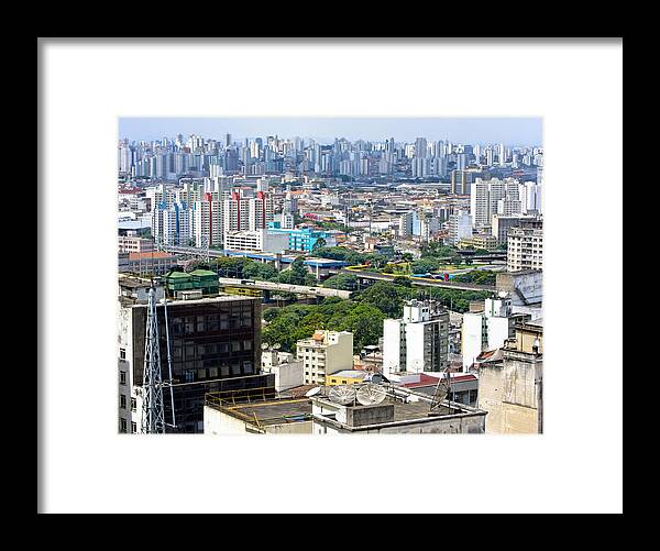 Edificio Martinelli Framed Print featuring the photograph View From Edificio Martinelli 2 - Sao Paulo by Julie Niemela