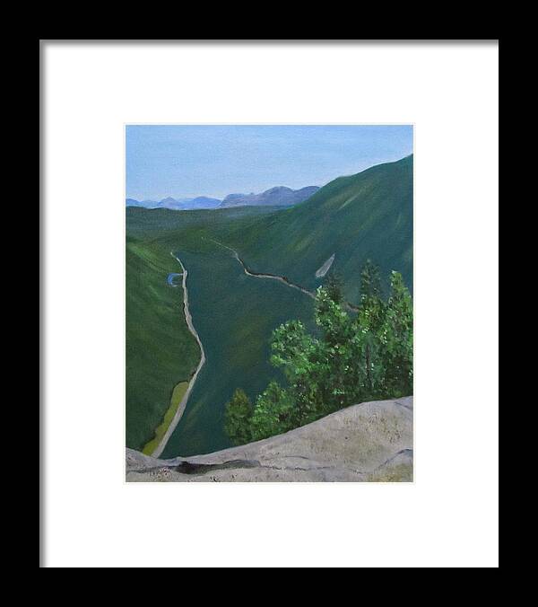 Landscape Framed Print featuring the painting View from Mount Willard by Linda Feinberg