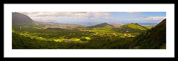 Landscape Framed Print featuring the photograph View From Nuuanu Pali by Matt Radcliffe