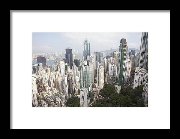 Apartment Framed Print featuring the photograph View From Skyscrapers, Hong Kong, China by Cultura Rf/nancy Honey