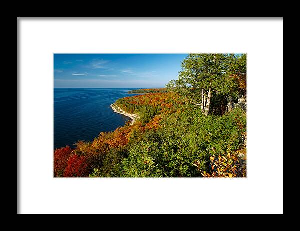 Door County Framed Print featuring the photograph View from Sven's Bluff by Chuck De La Rosa