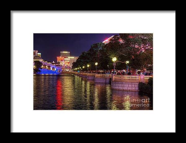 View Framed Print featuring the photograph View From The Bellagio Fountains by Eddie Yerkish