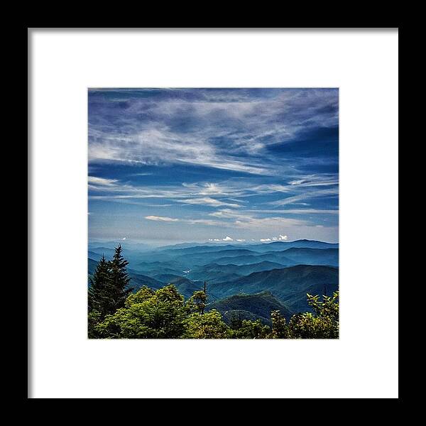 Natgeolandscape Framed Print featuring the photograph View From The Blue Ridge Parkway - Love by Randall Allen