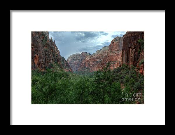 Zion Framed Print featuring the photograph View From Weeping Rock by Eddie Yerkish