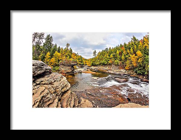 Swallow Falls Framed Print featuring the photograph View Looking Down From Swallow Falls--Color by SCB Captures