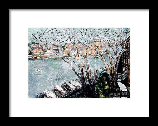 Annapolis Framed Print featuring the painting View of Annapolis by Karen E. Francis by Karen Francis