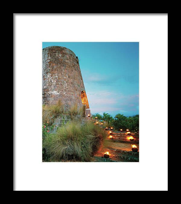 No People Framed Print featuring the photograph View Of Castle And Garden by Scott Frances