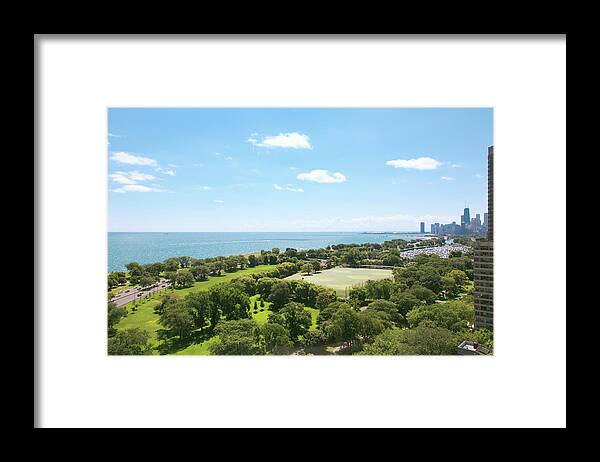 Lake Michigan Framed Print featuring the photograph View Of Chicago, Lake Michigan by Sasha Weleber