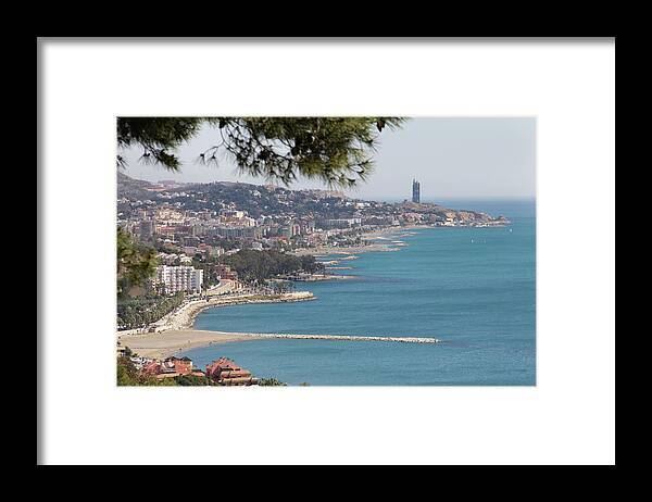 Scenics Framed Print featuring the photograph View Of Malaga by Cirilopoeta