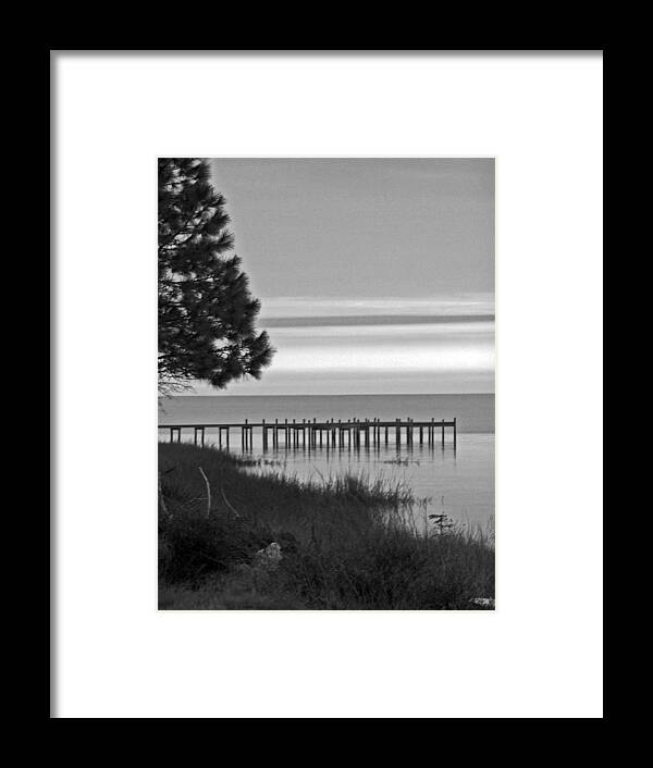Ocean Framed Print featuring the photograph View of the Old Dock by Jennifer Robin
