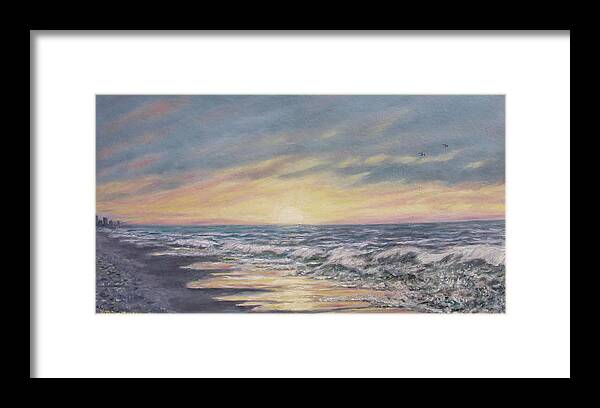 Ocean Framed Print featuring the painting View of the Sea by Kathleen McDermott