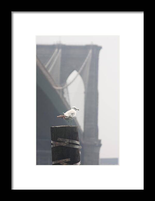 Brooklyn Bridge Framed Print featuring the photograph View on Brooklyn Bridge by Vadim Levin