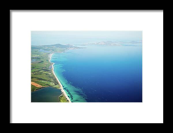 Scenics Framed Print featuring the photograph View Over Alghero, Sardinia by David Soanes Photography