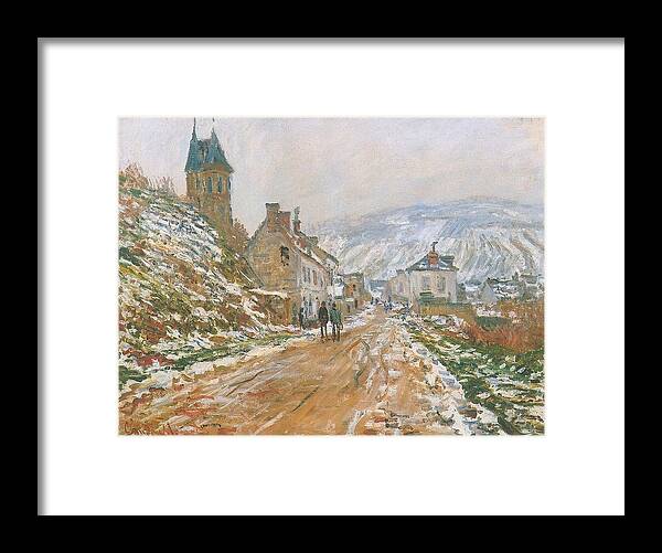 1879 Framed Print featuring the painting Village Street by Claude Monet