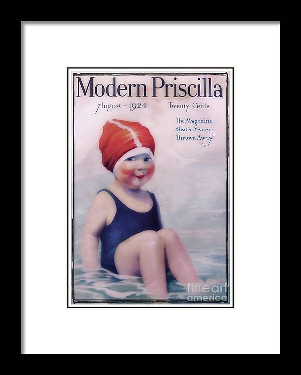 Modern Framed Print featuring the photograph Vintage 1924 - Modern Priscilla by Ella Kaye Dickey