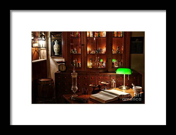 Apothecary Framed Print featuring the photograph Vintage Apothecary Shop by Olivier Le Queinec