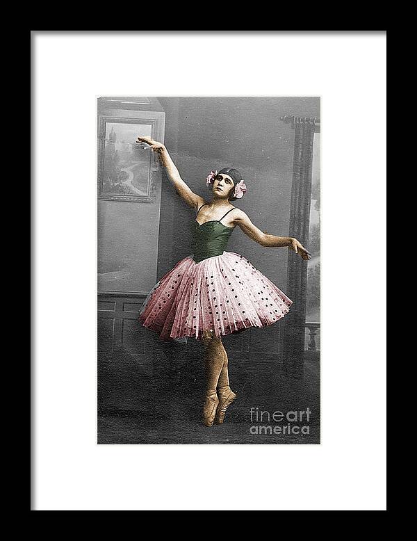Portrait Framed Print featuring the photograph Vintage Ballerina by Lyric Lucas