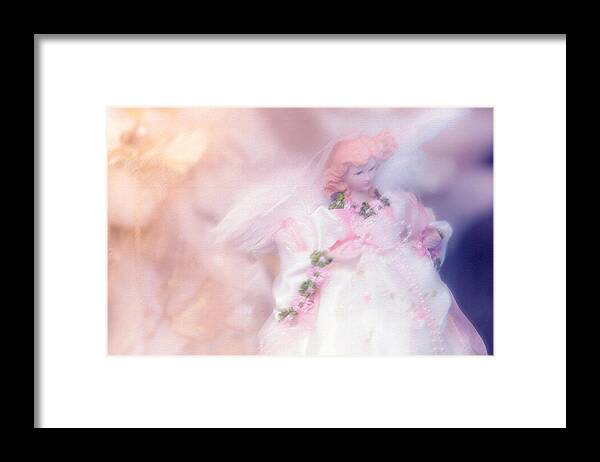 Merry Christmas Framed Print featuring the photograph Vintage Doll for Xmas Time by Jenny Rainbow